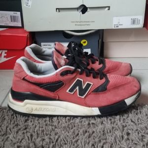 New balance 998 made in USA in red.